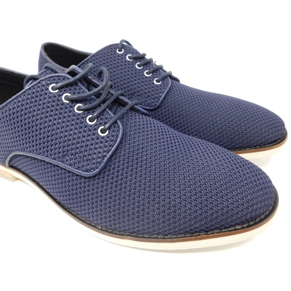 CALVIN KLEIN Men\'s Shoes Aggussie Derby Lace Up Casual Oxford Navy Size 11.5 NIB main image 5